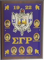 View Buying Options For The Sigma Gamma Rho Founders Acrylic Topped Wood Wall Plaque