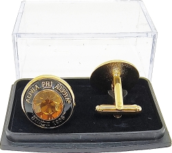 View Buying Options For The Alpha Phi Alpha Diamond Cut Signet Stone Mens Cuff Links