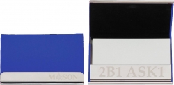 View Buying Options For The Mason Stainless Steel Business Card Holder With Leather