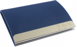 View Product Detials For The Zeta Phi Beta Laser Engraved Business Card Holder With Leather