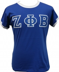 View Product Detials For The Buffalo Dallas Zeta Phi Beta Ringer T-Shirt