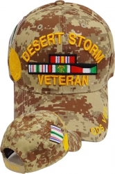 View Buying Options For The Desert Storm Veteran Ribbons With Medal Mens Cap