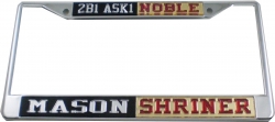 View Buying Options For The Mason - 2B1 ASK1 + Shriner Split License Plate Frame