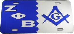 View Product Detials For The Zeta Phi Beta + Mason Split Mirror License Plate