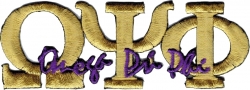 View Product Detials For The Omega Psi Phi Signature Iron-On Patch