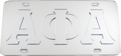 View Buying Options For The Alpha Phi Alpha Raised Letter Mirror License Plate