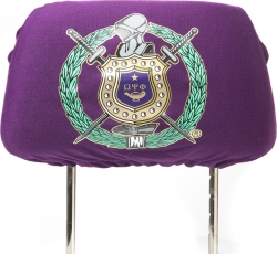 View Product Detials For The Omega Psi Phi Car Seat Headrest Cover [Pre-Pack]