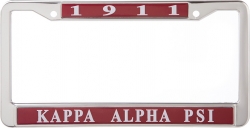 View Product Detials For The Kappa Alpha Psi 1911 Metal License Frame