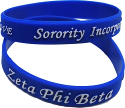 View Buying Options For The Zeta Phi Beta Dove Embossed Silicone Wristband [Pre-Pack]