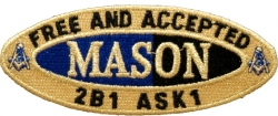 View Product Detials For The Mason Oval Founders Iron-On Patch