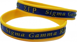 View Product Detials For The Sigma Gamma Rho 2-Tone Color Silicone Bracelet [Pre-Pack]