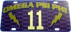 View Buying Options For The Omega Psi Phi Printed Line #11 License Plate