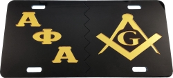 View Buying Options For The Alpha Phi Alpha + Mason Split Mirror License Plate