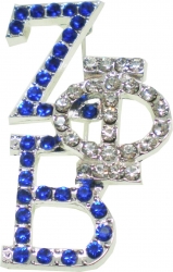 View Product Detials For The Zeta Phi Beta Crystal Overlap Letters Pin