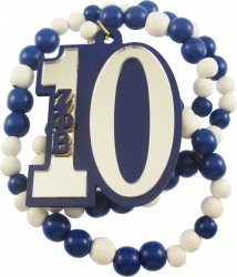 View Buying Options For The Zeta Phi Beta Wood Color Bead Tiki Line #10 Medallion