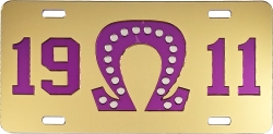 View Buying Options For The Omega Psi Phi 1911 Big Q 20 Pearls Mirror License Plate