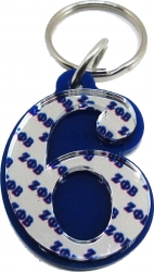 View Buying Options For The Zeta Phi Beta Color Mirror Line #6 Keychain