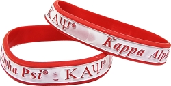 View Product Detials For The Kappa Alpha Psi 2-Tone Color Silicone Bracelet [Pre-Pack]