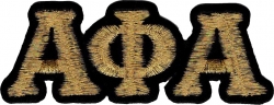 View Buying Options For The Alpha Phi Alpha Connected Letter Iron-On Patch Set