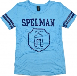 View Buying Options For The Big Boy Spelman College Ladies Foil Jersey Tee
