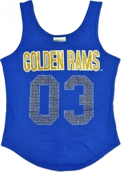 View Product Detials For The Big Boy Albany State Golden Rams S2 Rhinestone Ladies Tank Top