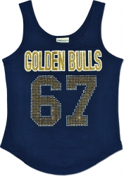 View Buying Options For The Big Boy Johnson C. Smith Golden Bulls S2 Rhinestone Ladies Tank Top