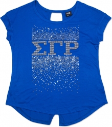 View Buying Options For The Big Boy Sigma Gamma Rho Divine 9 S3 Fitted Ladies Rhinestone Tee
