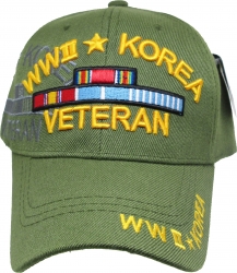 View Product Detials For The World War II + Korea War Veteran Shadow Mens Cap