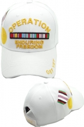 View Buying Options For The Operation Enduring Freedom Vet Ribbons with Medal Mens Cap