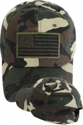 View Product Detials For The US Flag Tone-On-Tone Relaxed Cotton Mens Baseball Cap