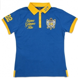 View Product Detials For The Big Boy Sigma Gamma Rho Divine 9 S4 Ladies Polo Shirt