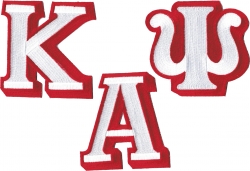 View Product Detials For The Kappa Alpha Psi Individual Letter Iron-On Patch Set