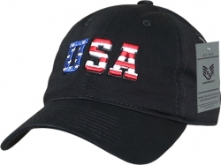 View Buying Options For The RapDom US Flag Letters Graphic Relaxed Mens Cap
