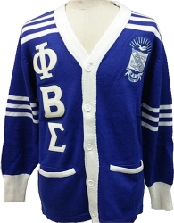 View Product Detials For The Buffalo Dallas Phi Beta Sigma Cardigan Sweater