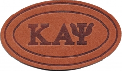 View Buying Options For The Kappa Alpha Psi Genuine Leather Oval Emblem Iron-On Patch