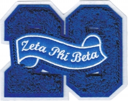 View Product Detials For The Zeta Phi Beta 20 Founded Year Chenille Felt Sew-On Patch