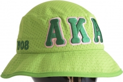 View Buying Options For The Alpha Kappa Alpha Big Letter Ladies Floppy Bucket Mesh Hat