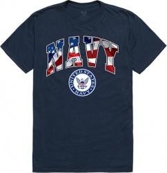 View Buying Options For The RapDom Navy US Flag Letter Mens Tee