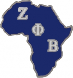 View Product Detials For The Zeta Phi Beta Africa Shaped Lapel Pin