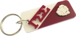 View Product Detials For The Gamma Sigma Sigma Rose Split Symbol Key Chain