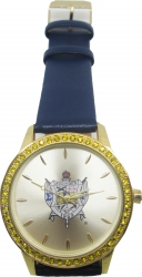 View Buying Options For The Sigma Gamma Rho Sorority Shield Leather Band Watch