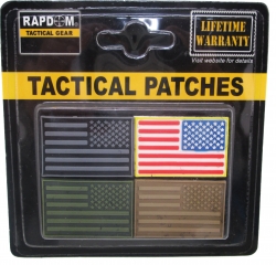 View Buying Options For The RapDom USA Reversed Flag Tactical Mini Rubber H&L Hook And Loop-Back Patch Set [Pre-Pack]