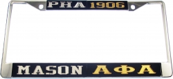 View Buying Options For The Mason - PHA + Alpha Phi Alpha Split License Plate Frame