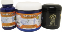 View Product Detials For The MineCeuticals Healthy Oregon Blue Clay Capsules & Bath Powder & Face2theMAX Pack