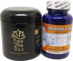 View Product Detials For The MineCeuticals Healthy Oregon Blue Clay Capsules & Face2theMAX Pack