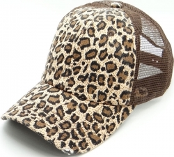 View Buying Options For The Plain Leopard Trucker Mesh Ladies Cap