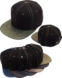 View Buying Options For The Plain Cotton Stitch Foil Bill Snapback Mens Cap
