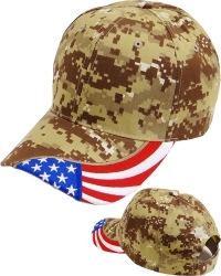 View Product Detials For The Plain US Flag On Bill Mens Cap