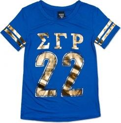 View Buying Options For The Big Boy Sigma Gamma Rho Foil Divine 9 Ladies Tee