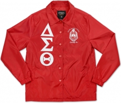 View Product Detials For The Big Boy Delta Sigma Theta Divine 9 Waterproof Ladies Coach/Line Jacket